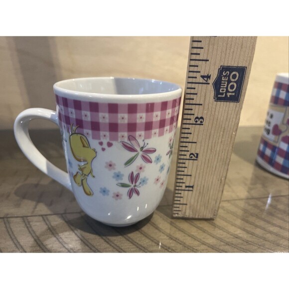 VTG Tweety Bird Mugs Bowls Looney Tunes Ceramic Coffee Cup Gibson Flower 90s Y2K - Picture 11 of 15